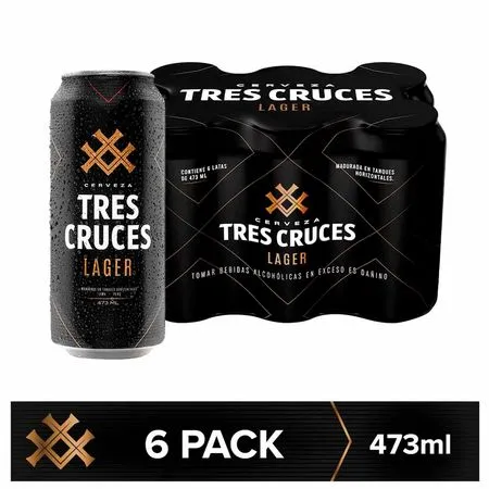 Sixpack Tres Cruces Lager 473ML