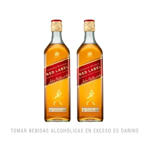 2 Whisky Jhonnie Walker Red Label 750ML