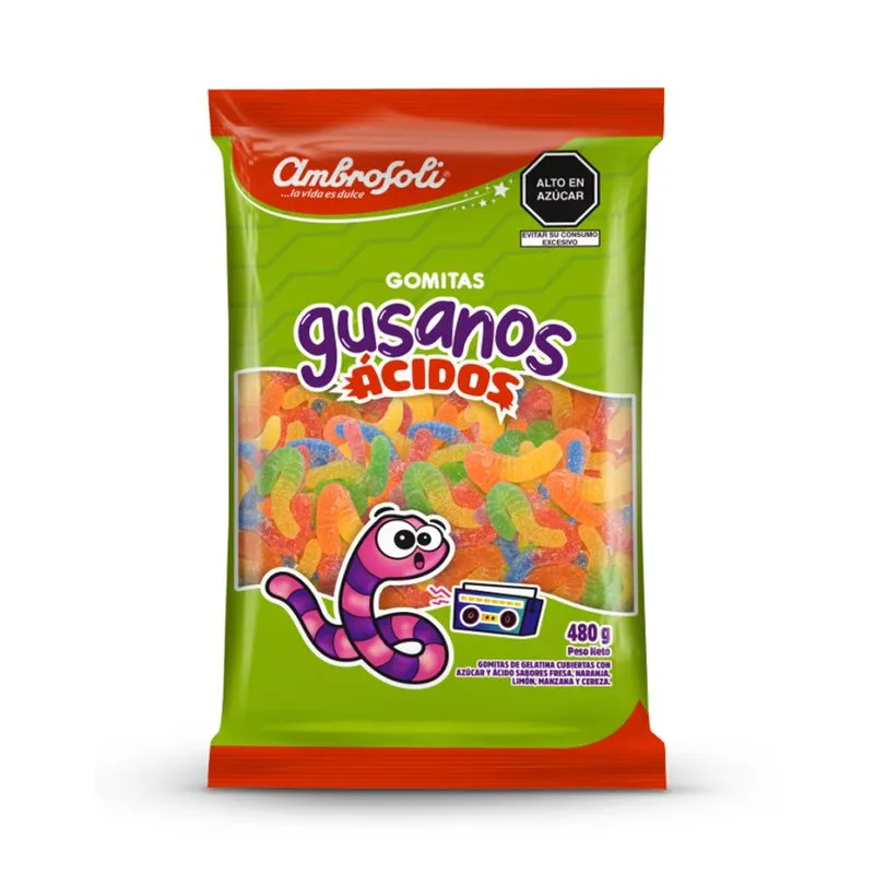 Gomitas Gusanos Acidos 90GR